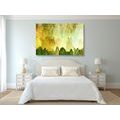 CANVAS PRINT ASSYMETRIC GREEN TREES - PICTURES OF NATURE AND LANDSCAPE - PICTURES