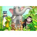 CANVAS PRINT CUTE ANIMALS - CHILDRENS PICTURES - PICTURES