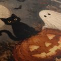 QUADRO SU TELA – GATTO DI HALLOWEEN CON ZUCCA - QUADRI HALLOWEEN E HORROR - STAMPE E QUADRI