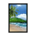 AFFICHE PLAGE SUR L'ÎLE DES SEYCHELLES - NATURE - AFFICHES