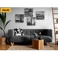 CANVAS PRINT SET HISTORICAL WEALTH IN BLACK AND WHITE - SET OF PICTURES - PICTURES