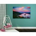 CANVAS PRINT LAKE AT SUNSET - PICTURES OF NATURE AND LANDSCAPE - PICTURES