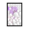 POSTER ORCHID ON AN ABSTRACT BACKGROUND - FLOWERS - POSTERS