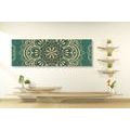 CANVAS PRINT MANDALA ON A TURQUOISE BACKGROUND - PICTURES FENG SHUI - PICTURES