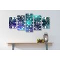 5-PIECE CANVAS PRINT MODERN MANDALA WITH AN ORIENTAL PATTERN - PICTURES FENG SHUI - PICTURES