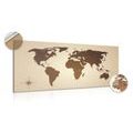 PICTURE ON CORK WORLD MAP IN SHADES OF BROWN - PICTURES ON CORK{% if kategorie.adresa_nazvy[0] != zbozi.kategorie.nazev %} - PICTURES{% endif %}