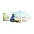 5-PIECE CANVAS PRINT ORIENTAL STONES - PICTURES FENG SHUI - PICTURES