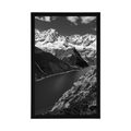 PLAKAT PARK NARODOWY PATAGONIA W ARGENTYNIE W CZERNI I BIELI - CZARNOBIAŁE - PLAKATY