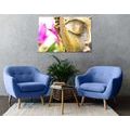 CANVAS PRINT GOLDEN BUDDHA FACE - PICTURES FENG SHUI - PICTURES