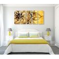 5-PIECE CANVAS PRINT MANDALA WITH A VINTAGE TOUCH - PICTURES FENG SHUI - PICTURES