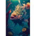 CANVAS PRINT SURREALISTIC SEA DEVIL - PICTURES UNDERWATER WORLD - PICTURES