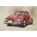 WANDBILD ROTER OLDTIMER - VINTAGE- UND RETRO-BILDER - BILDER