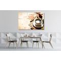 CANVAS PRINT AUTUMN CUP OF COFFEE - PICTURES OF FOOD AND DRINKS - PICTURES