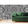 SELF ADHESIVE WALLPAPER ORNAMENT WITH A FLORAL THEME IN BLACK AND WHITE - SELF-ADHESIVE WALLPAPERS - WALLPAPERS