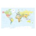 CANVAS PRINT CLASSIC MAP WITH A WHITE BORDER - PICTURES OF MAPS - PICTURES