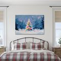 OBRAZ VÁNOČNÍ STROM V ZIMNÍ KRAJINĚ - VÁNOČNÍ A ZIMNÍ OBRAZY - OBRAZY