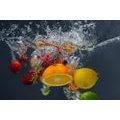 CANVAS PRINT FRUIT IN WATER - PICTURES OF FOOD AND DRINKS - PICTURES