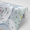 SAMOLEPÍCÍ TAPETA ABSTRAKTNÍ BAREVNÉ KRUHY - SAMOLEPÍCÍ TAPETY - TAPETY