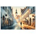 OBRAZ PROCHÁZKA RANNÍ ULICÍ - OBRAZY MĚSTA - OBRAZY