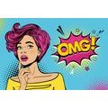 WALLPAPER LADY IN POP ART STYLE - OMG! - POP ART WALLPAPERS - WALLPAPERS