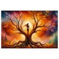 WANDBILD FRAU IM BAUM DES LEBENS - BILDER BÄUME DES LEBENS - BILDER