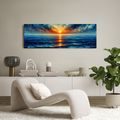 OBRAZ DRAMATICKÁ OBLOHA A VLNY - OBRAZY VÝCHOD A ZÁPAD SLUNCE - OBRAZY