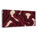 TABLEAU SUR TOILE – FORMES FLUIDES ROUGE PROFOND - IMAGES FORMES ABSTRAITES - TABLEAUX
