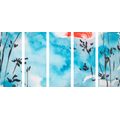 5-PIECE CANVAS PRINT PAINTING OF THE JAPANESE SKY - PICTURES OF NATURE AND LANDSCAPE - PICTURES