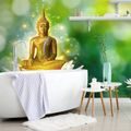 TAPETA ZŁOTY BUDDA NA KWIECIE LOTOSU - TAPETY FENG SHUI - TAPETY