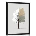 POSTER MINIMALISTISCHER MEHRFARBIGER BAUM - BÄUME UND LAUB - POSTER