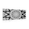 CANVAS PRINT INTERESTING MANDALA IN BLACK AND WHITE - BLACK AND WHITE PICTURES{% if product.category.pathNames[0] != product.category.name %} - PICTURES{% endif %}