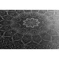 CANVAS PRINT ORIENTAL MANDALA IN BLACK AND WHITE - BLACK AND WHITE PICTURES - PICTURES