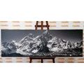 CANVAS PRINT BEAUTIFUL MOUNTAIN PEAK IN BLACK AND WHITE - BLACK AND WHITE PICTURES{% if product.category.pathNames[0] != product.category.name %} - PICTURES{% endif %}