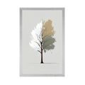 POSTER MINIMALISTISCHER MEHRFARBIGER BAUM - BÄUME UND LAUB - POSTER