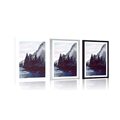 POSTER – PAESAGGIO DISEGNATO INVERNALE - NATURA - POSTER