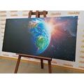 CANVAS PRINT BLUE PLANET EARTH - PICTURES OF SPACE AND STARS - PICTURES