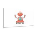 QUADRO A TEMA ROBOT IN ROSSO - QUADRI PER BAMBINI - QUADRI