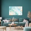 WANDBILD SURFER AUF TÜRKISFARBENEN WELLEN - BILDER MEER UND STRAND - BILDER