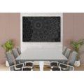 WANDBILD STILVOLLES MANDALA IN SCHWARZ-WEISS - BILDER MIT FENG SHUI-MOTIVEN - BILDER