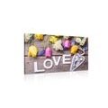 CANVAS PRINT WITH THE INSCRIPTION LOVE - PICTURES WITH INSCRIPTIONS AND QUOTES - PICTURES