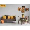 CANVAS PRINT SET CULINARY ART - SET OF PICTURES - PICTURES