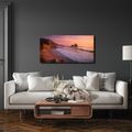 OBRAZ KLIDNÁ PLÁŽ PŘI ÚSVITU - OBRAZY VÝCHOD A ZÁPAD SLUNCE - OBRAZY