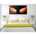 CANVAS PRINT FIERY ANGEL WINGS - PICTURES OF ANGELS - PICTURES