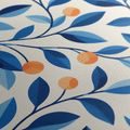 TABLEAU EN 5 PARTIES – BRANCHES BLEUES AUX FRUITS - TABLEAUX ARBRES ET FEUILLES - TABLEAUX