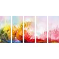 5-PIECE CANVAS PRINT ABSTRACT NATURE - ABSTRACT PICTURES - PICTURES