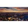 CANVAS PRINT AERIAL VIEW OF TOWER BRIDGE - PICTURES OF CITIES - PICTURES