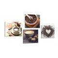 CANVAS PRINT SET MAGIC OF COFFEE - SET OF PICTURES - PICTURES