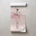 SELBSTKLEBENDE TAPETE ELEGANTE BALLERINA IM ROSA ROCK - TAPETEN MIT MENSCHEN UND PROMIS - TAPETEN