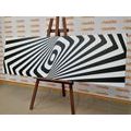 CANVAS PRINT BLACK AND WHITE ILLUSION - BLACK AND WHITE PICTURES - PICTURES