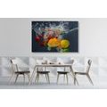 CANVAS PRINT FRUIT IN WATER - PICTURES OF FOOD AND DRINKS - PICTURES